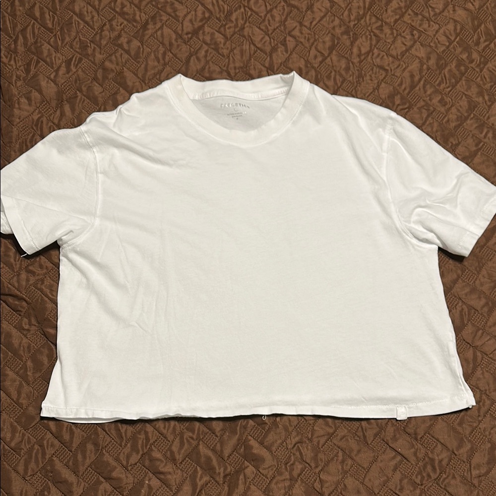White Cropped T-Shirt